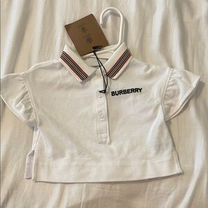 Burberry Kids Polo with Striped Collar